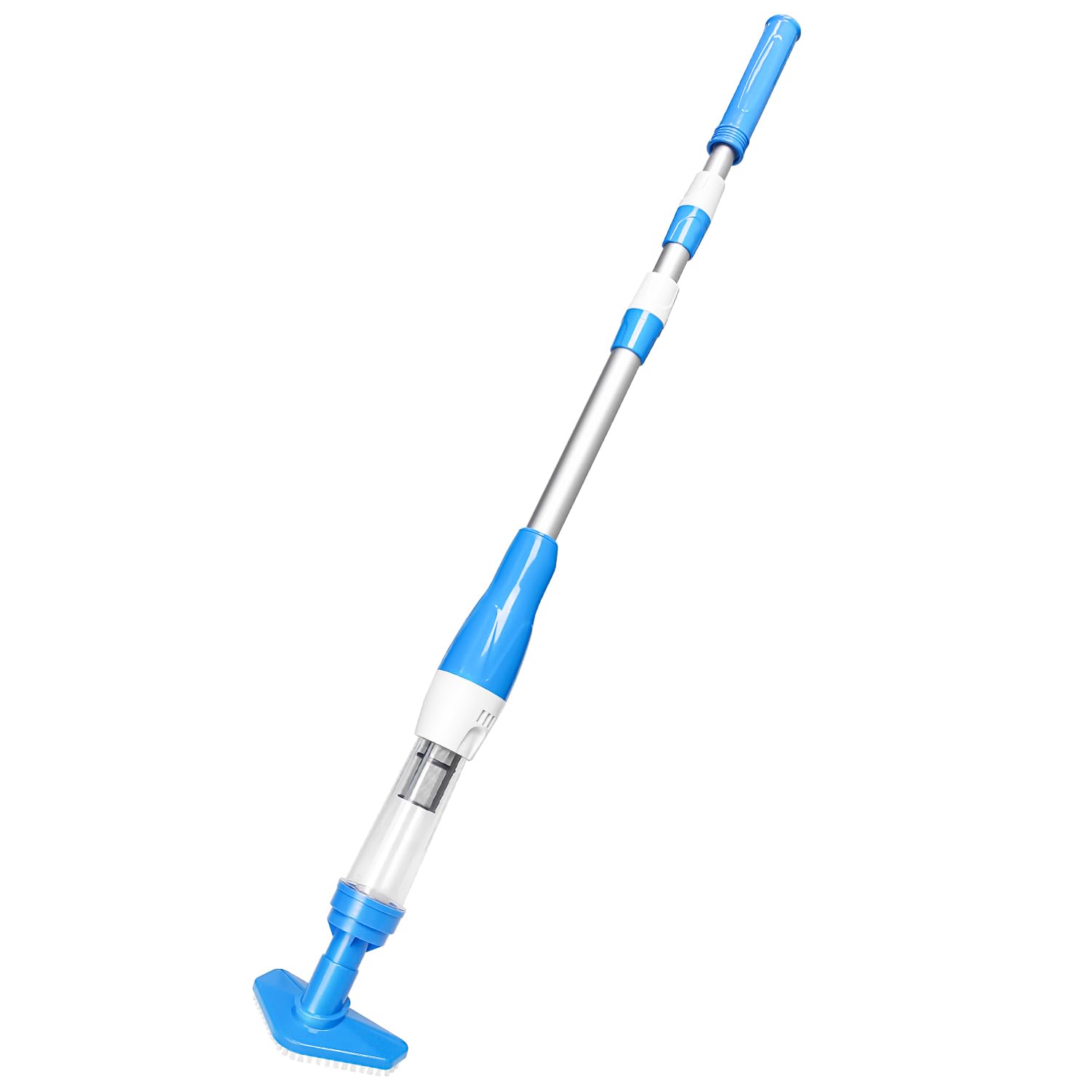 Aspirateur de piscine électrique 3 en 1 avec poignée réglable en longueur, aspirateur rechargeable pour spa, jacuzzi, petite piscine, temps de fonctionnement de 90 minutes, vert