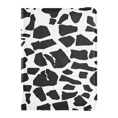 Porta passaporto portafoglio porta carte di vaccino di credito pelle graffiti bianco nero organizer per documenti da viaggio Multi