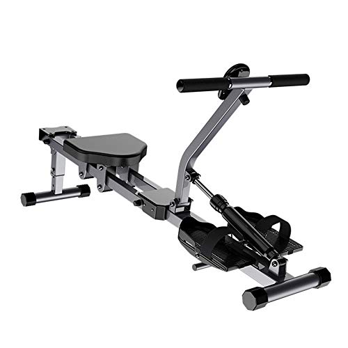 CUTEY Máquina de Remo Ajustable Multifuncional Bancos de Movimiento Completo Remo Remo 150 kg Capacidad de Peso y el Monitor Hombres Mujeres, Brazo Extensiones Completa