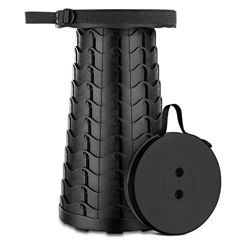 Folding Stool - Retractable Folding Stool for Indoor and Outdoor Use - Lightweight and Travel-Friendly Telescopic Stool - Ideal for Camping, Fishing, Hiking - Easy Installation - Comfortable Design Cover
