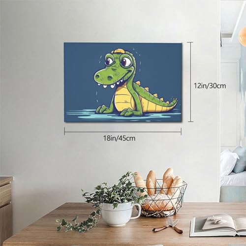 Images décoratives de crocodile en impression sur toile moderne