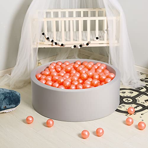 GOGOSO Pearl Red Ball Pit Balls for Toddlers 1-3, Pack of 50pcs Phthalate Free BPA Free Non-Toxic 2.75-Inch Crush Proof Play Balls Play Tent Pool Playhouse Playpen Party Decoration