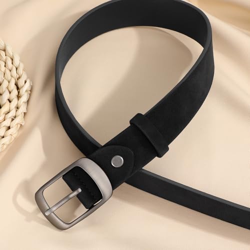 Image of WHIPPY Women Leather Belts for Jeans Pants Fashion Dress Belt for Women with Solid Pin Buckle