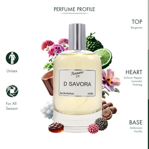Image of D Savora | Luxury Men Eau De Parfum | Fresh Spicy Amber Woody | Perfume Spray for Man | Strong & Long Lasting Fragrance | Luxury Gift for Him | 100 ml