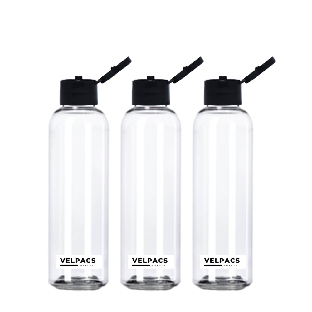 VELPACS PACKAGING 200Ml Travel Bottles for Toiletries (Pack of 3) | Empty Bottles With Black Flip Cap For Toiletries, Shampoos, Lotions, Creams (Pack of 3)-picture-15