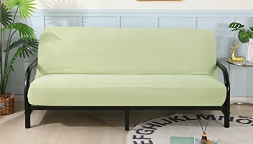 Octorose Full Size 54X75X8Inch 3 Side Zipper Classic Soft Micro Suede Futon Cover/Slipcover/Sofa Day Bed Mattress Cover Couch Protector (Cover Only) (Sage Green) #TOP1