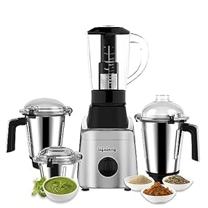Lifelong 900 Watts Mixer Grinder With 4 Jars (Liquidizing, Wet Grinding, Juicer Jar And Chutney Jar), Stainless Steel Blades, 1 Year Manufacturer'S Warranty (Black, Llmg900)