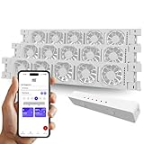 Heatfan 5 Trio Heizkörper ventilator mit WLAN-App flüsterleise <20 dB, spart bis 30% Heizkosten, einfache Montage, universeller Heizkörperlüfter für Heizkörper von 110 bis 170cm - 3 Stück - Weiß