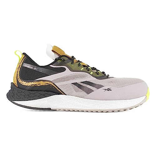 Reebok Work Men's Floatride Energy 3 Adventure Work Mauve, Black, and Green Composite Toe Boots