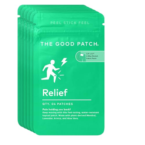 Image of The Good Patch Pain Relief Patch (24 Total Patches) | Menthol, Lavender, Arnica and Aloe Vera Patch for Back, Neck, Shoulders, Legs and Post-Workout Recovery Support