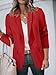 Cicy Bell Womens Casual Blazers Open Front Long Sleeve Work Office Suit Jackets Blazer Red