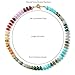 Zissunbeam Bead Gemstone Choker Necklace for Women,Colorful Natural Stone Beaded Statement Boho Beach Charm Necklace Jewelry for Women,Rainbow Stone Charm Trendy Necklaces