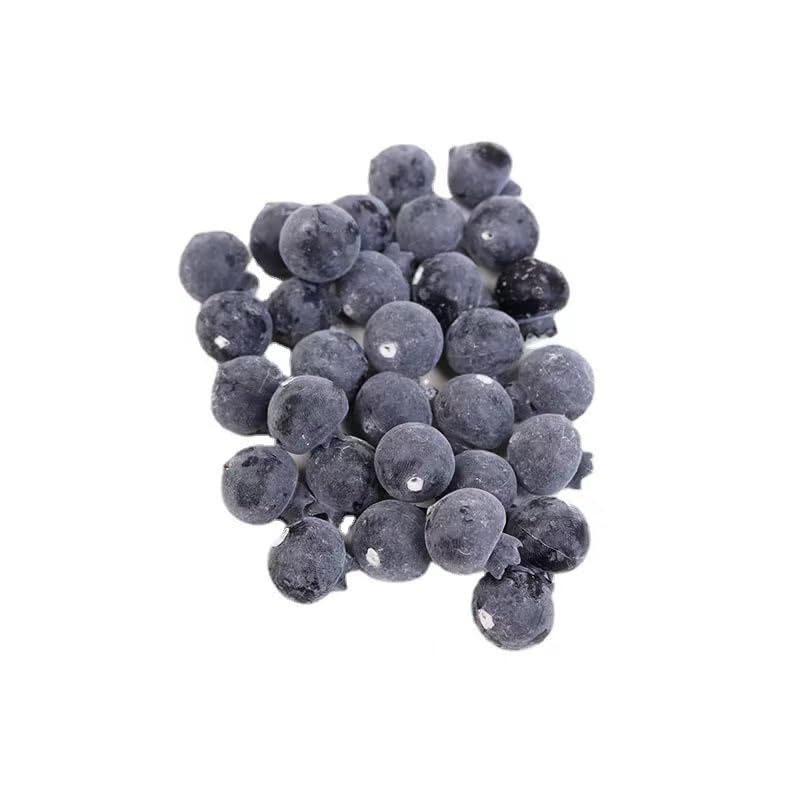 Aliotech 25pcs Artificial Blueberries Lifelike Simulation Small Blue Berries Fake Fruit Model for DIY Craft Home Kitchen Party Decoration Desk Ornament Cabinet Photography Props