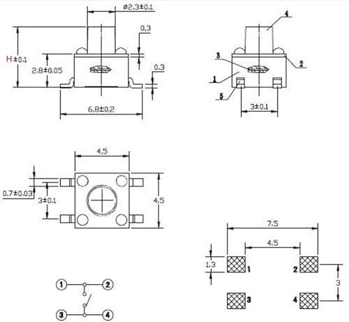 Bouton-poussoir tactile SMD avec clic net et réactif pour remplacer les interrupteurs usés - 3