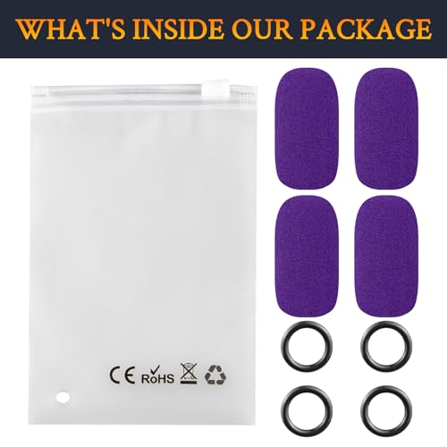 Image of SOULWIT Replacement Mic Cover for Bose A20 /A30 Aviation Headset, Microphone Spongue Filter 4-Pack Foam Cover WindScreen - Purple