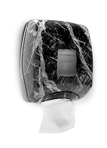 QTS Italy 4301/DL-M Dispenser di Carta Igienica Interfogliata, Marmo Nero