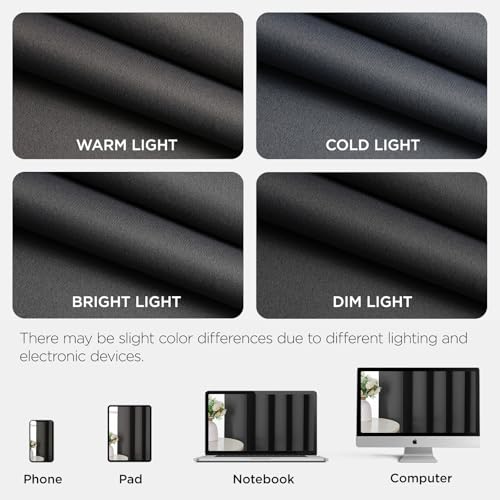 Image of Joydeco Blackout Curtains 1 Piece Blackout Door Curtain Blackout Door Curtain with Eyelets Thermal Protection Against Cold and Heat Sound Protection for Bedroom Living Room