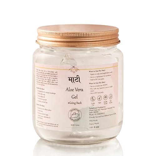 Image of Maati Aloevera Gel For Face 500gm | 99.2% Organic Pure Aloe Vera Gel | Hydrates, Moisturizes & Soothes Irritated Skin | Face Gel Moisturizer for Acne, Scars, Dark Circles & Sunburn