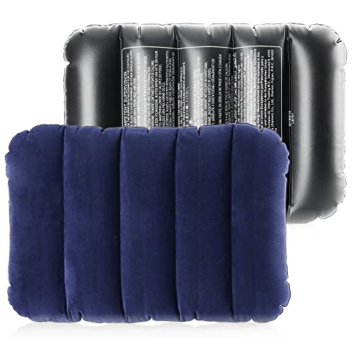 4 Stück Aufblasbare Kissen - Reisekissen Auto Camping Dunkelviolett