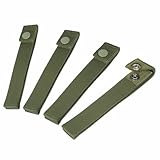 Molle Straps with Snaps 4 inch 6 inch, Tactical Molle Strap with Button Molle Panel Straps, Military Backpack Molle Accessories Snap Strap, Small Outdoor Molle Connectors (Army Green, 6 inch - 4 PCS)