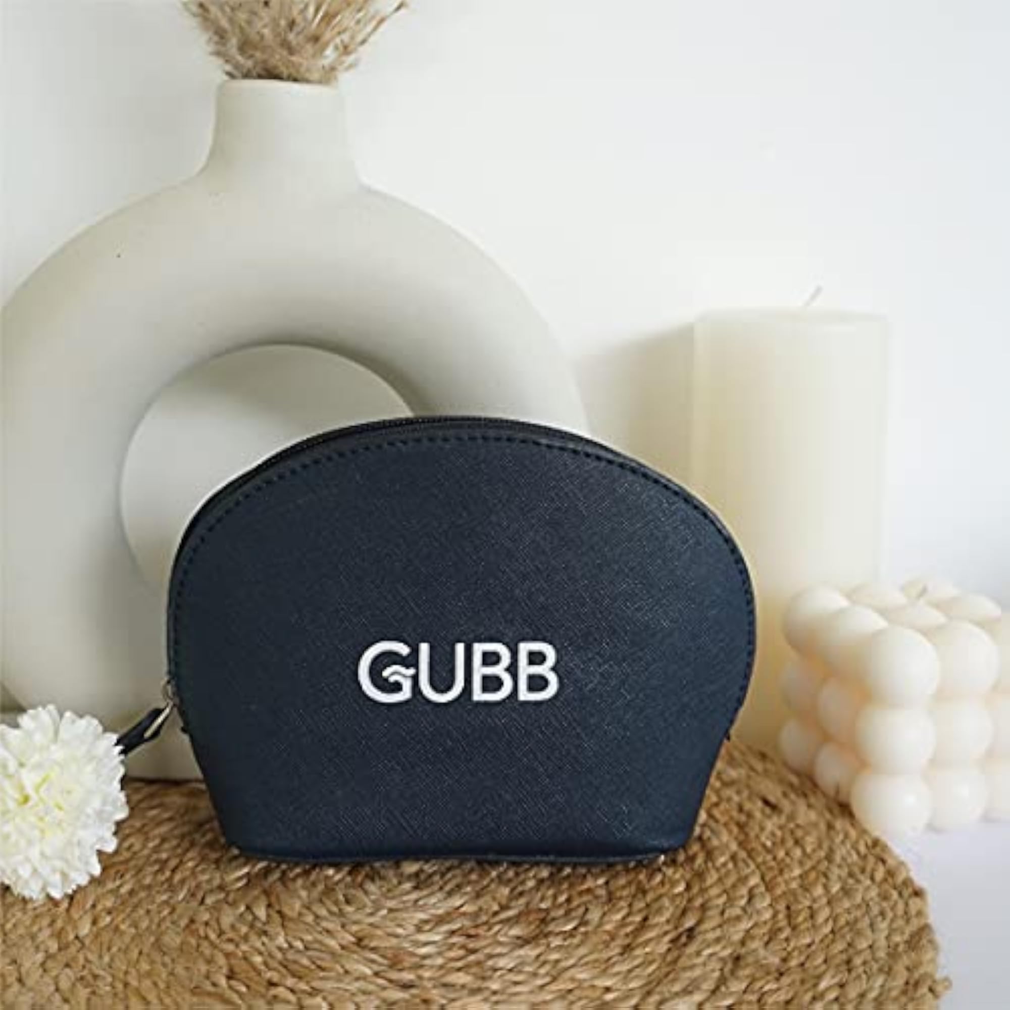 Navy Blue Vanity Case for Makeup Storage, Multipurpose Cosmetic Pouch