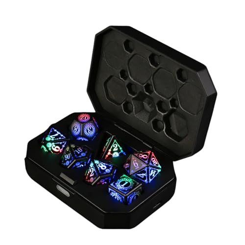 Juego De Dados Iluminados Inalámbricos, Vibrantes Y Recargables, Material ABS, Dados LED Con De Carga, D-ados Para Juegos De Rol, Experiencia De Juego Mejorada, Para Juegos De Mesa Y Sesiones De