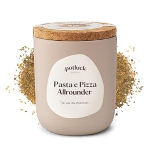 Potluck | Pasta e Pizza Kräuter | Gewürzzubereitung im Keramiktopf | 40g | Vegan, glutenfrei und mit natürlichen Inhaltsstoffen