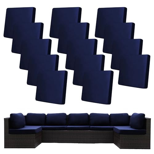 14 Pcs Outdoor Cushion Covers, Patio Sofa Cushion Covers Replacement