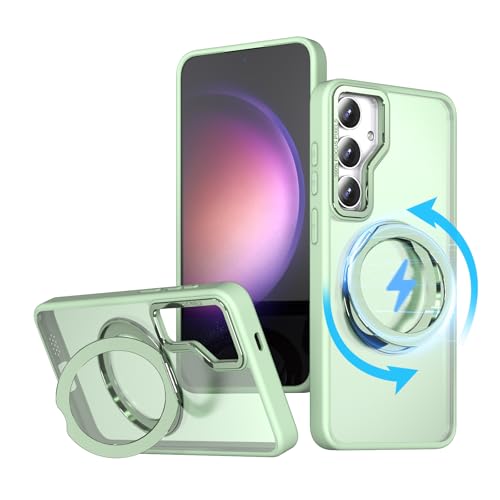 KWATUNG Galaxy S25 �p �P�[�X Galaxy S24 �p �P�[�X magsafe�Ή� ���C�����X�[�d �ϏՌ� �M�����N�V�[ s25 �X�}�z�P�[�X 360°��]�X�^���h �c�����Ή� �M�����N�V�[ s24 �J�o�[ �}�O�l�b�g���� SC-51E