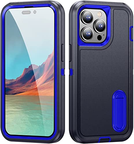 Coque iPhone 14 Pro antichoc et robuste à double couche en TPU bleu