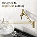 KES Brushed Gold Pot Filler with Heat-Resistant Cartridge, 25.6