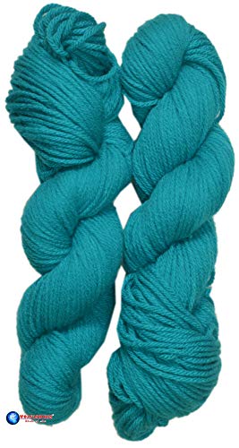 Image of Pastel Color Acrylic Wool, Wool Blend, 150 Gm Hand Knitting Yarn (Teal Blue) (Hanks)