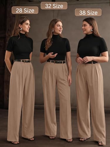 Image of GRECIILOOKS Trousers for Woman | Womens High Rise High Waist Flared Korean Style | Formal Pant for Women Office Wear| Track Pants for Womans Elegant for College & Events (Available in Plus Size)