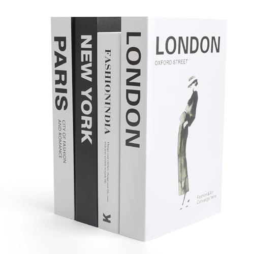 4 libros decorativos plegables falsos libros