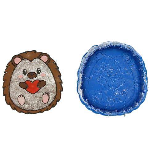 Baby Hedgehog with Heart - Silicone Freshie Mold -