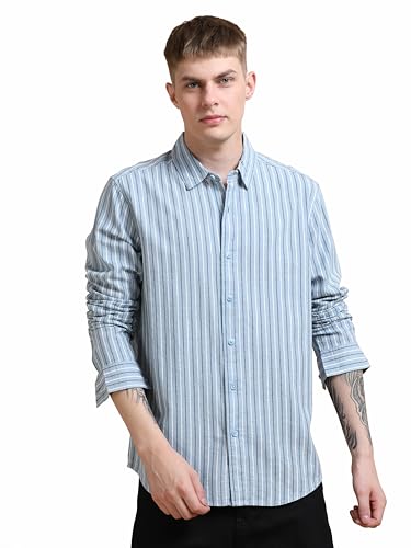 Image of StitchX Men's Full Sleeve Vertical Stripes Shirt