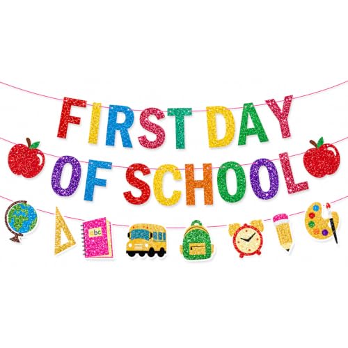 3 Pcs Back To School Decorations Banner First Day Of School Sign Preschool Welcome Party Sign Schools Opening Photo Booth Prop For Teachers And Students Decoration Party Supply For Classroom Supplies