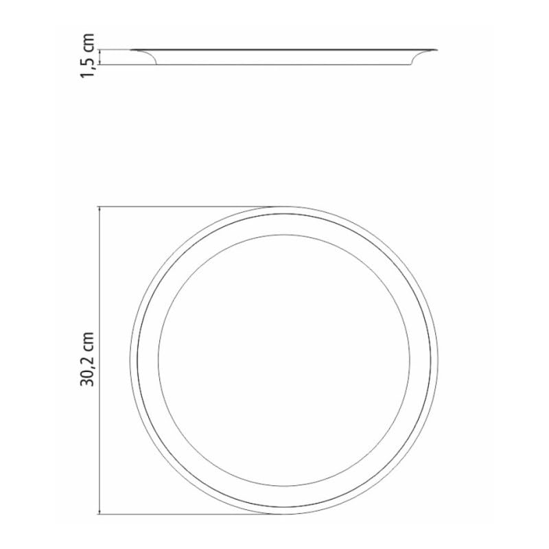 Tramontina Serviertablett Buena, Rundes Tablett aus Edelstahl, 30 cm, Spülmaschinenfest, Rostfreier Edelstahl… – Ansicht 5
