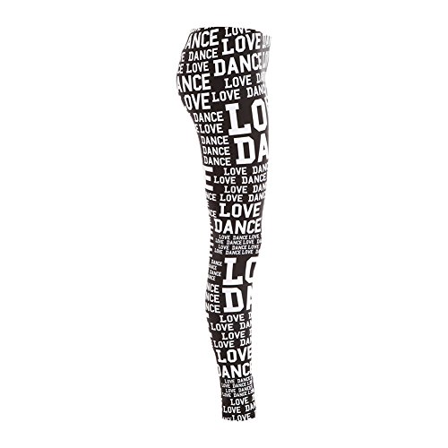 Alexandra Collection Love Dance Leggings For Women Black/White #TOP4