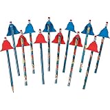 Fun Express Superhero Pencil with Cape - 12 Pieces