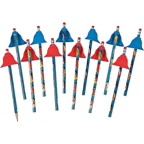 Fun Express Superhero Pencil with Cape - 12 Pieces