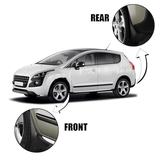 Guardabarros para Peugeot 3008 2008-2013: protectores contra salpicaduras a medida 5