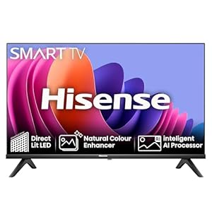 Hisense 32 Inch Smart TV 32A4NTUK – HD Resolution, Natural Colour Enhancer, DTS Virtual:X & Dolby Audio, AI Sports Mode, VIDAA OS with Youtube, Netflix and Disney+ and Freeview Play (2024 Model)