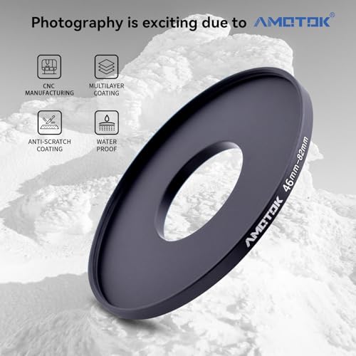 46mm Lens to 82mm Camera Lens Adapter,46mm to 82mm Filter Step-Up Adapter Ring,Compatible All 82mm Filter Accessory - Image 2