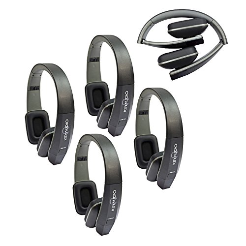 Key Audio 4 Two Channel Folding Adjustable Universal Rear Entertainment System Infrared Headphone