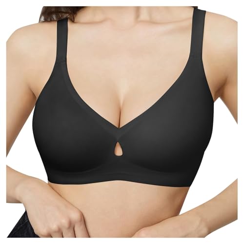 TYUIOP Supportive Sports Bra Front Fastening Bras for Women UK Non Wired for Older Women Stick on Bra Bigger Bust Bras Plus Size k Cup Latex 4.0 Graceful Breathable lace