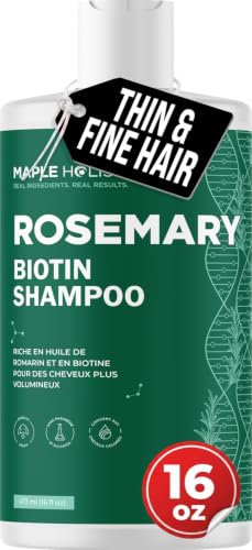 Volumizing Biotin and Rosemary Shampoo - Vegan Rosemary Biotin Shampoo for Thinning Hair for Women and Men with Nourishing B Vitamins & Tea Tree Oil - Paraben Silicone & Sulfate Free (16 Fl Oz)