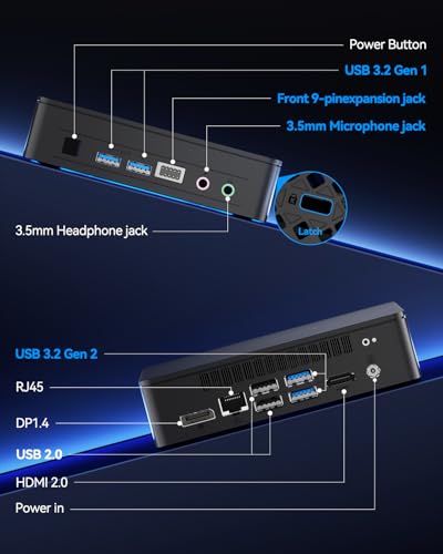 Image of GEEKOM Air12 Lite Mini PC for Business /Home /Office (3-Year Coverage),with 12th Gen Intel N95 (Beats N5095),256GB SSD 8GB RAM (Expandable)6 USB Ports 9-Pin Desktop Computer, 4K Dual Display（Low Power）