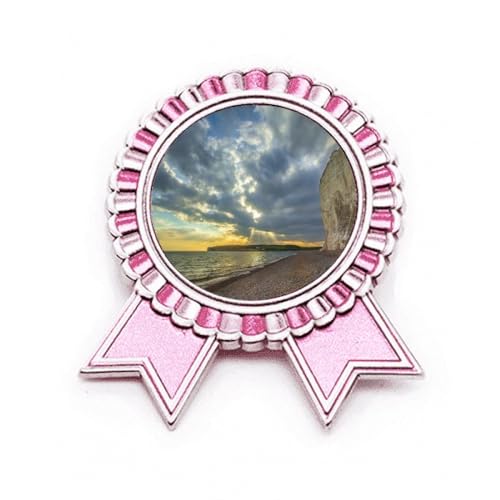 Broche rose nuage de l'océan en métal taille M pour accessoiriser un costume unique