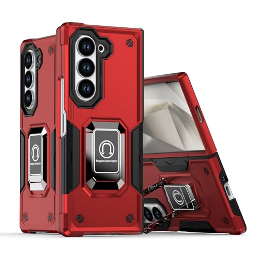 Coque Galaxy Z Fold 5 rouge idéale pour regarder vos vidéos en mains libres
